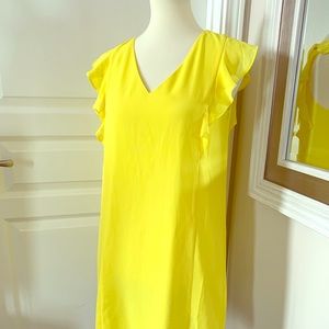 Lemon yellow tunic dress